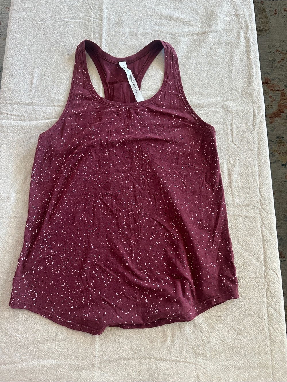 lululemon athletica Burgundy Tank with White Speckle
